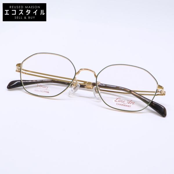 ■商品番号：2889900000119332■商品情報ブランド）ラインアートシャルマンタイプ）【新品同様】XL1655 GN デモレンズ ヘキサゴンシェイプ メガネフレームカラー）グリーン素材）チタンサイズ）Ｗ12.6cmレンズ：3.8cm...