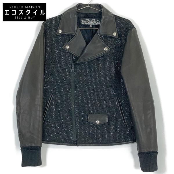 Slow Gun & Co スロウガン ゴートレザー×ツイード ダブルライダース
