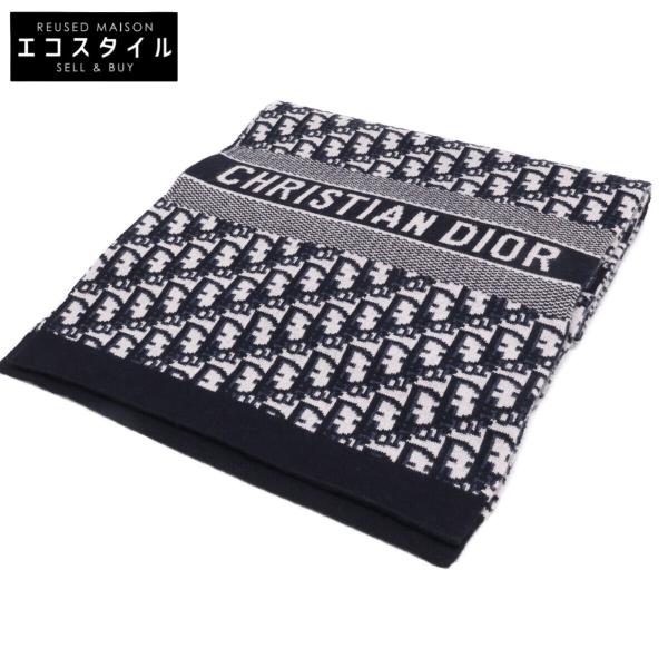 Christian Dior クリスチャンディオール  国内正規 15DOB201I099 カシミヤ混 オブリーク柄 マフラー - 新品同様 国内正規 Christian Dior クリスチャンディオール