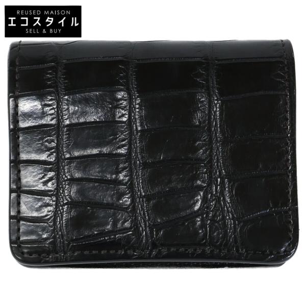 WILDSWANS ワイルドスワンズ KFー003/CRC/BK クロコダイル ミニ財布