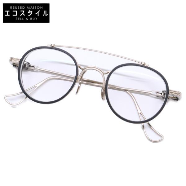 CHROME HEARTS クロムハーツ SPANKY MBK-P/BS-TB メタルフレーム アイウェア メガネ 眼鏡 度入り シルバー/ブラック Chrome Hearts クロムハーツ SPANKY MBK-P/BS-TB メタルフレーム