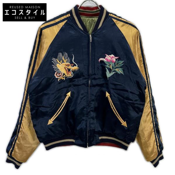 TAILOR TOYO テーラー東洋 TT10931 サテン×サテンキルト 孔雀×ガムマップ スカジャン M TAILOR TOYO テーラー東洋 TT10931 サテン×サテンキルト 孔雀×ガム