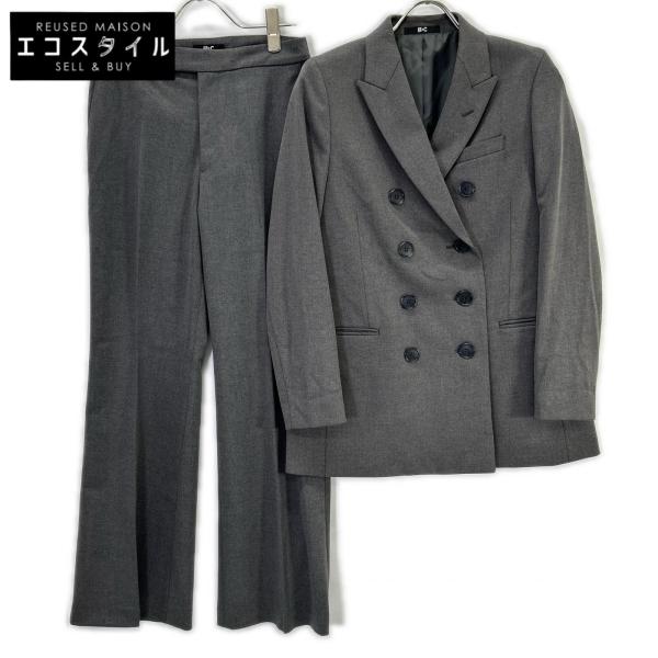UNIQLO ユニクロ  ｸﾞﾚｰ 25年 UNIQLO C ﾀﾞﾌﾞﾙ ｼﾞｬｹｯﾄ ﾌﾚｱﾊﾟﾝﾂ ｾｯﾄ S/表記無し UNIQLO ユニクロ グレー 25年 C ダブル ジャケット フレアパンツ