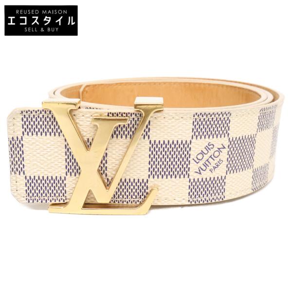 LOUIS VUITTON ルイヴィトン  M9609 サンチュール LV イニシャル ダミエアズール 85/34 LOUIS VUITTON ルイヴィトン M9609 サンチュール LV イニシャル ダミエ