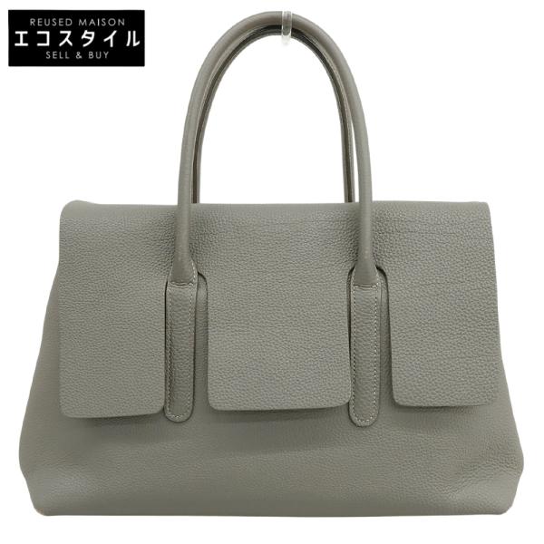 未使用級 メゾンタクヤ トートバッグ ハンドバッグ 肩掛け レザー グレージュ MAISON TAKUYA メゾンタクヤ Flap Brief Bag ハンドバッグ レディース