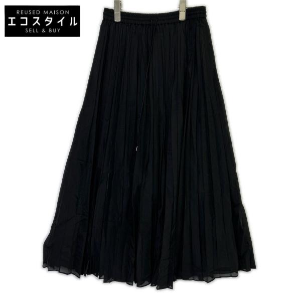 DEPAREILLE デパリエ B1151AFS233A ブラック ORGANDY PLEATS SKIRT 36