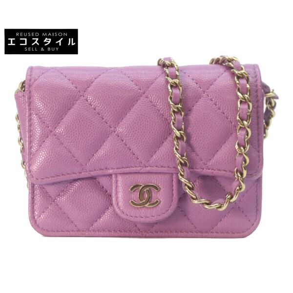 CHANEL（シャネル） ミニマトラッセ キャビアスキン チェーン