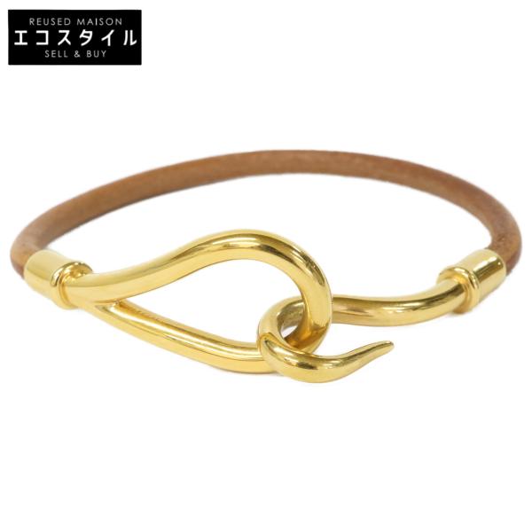 HERMES（エルメス） レザー ゴールド金具 ジャンボ ブレスレット