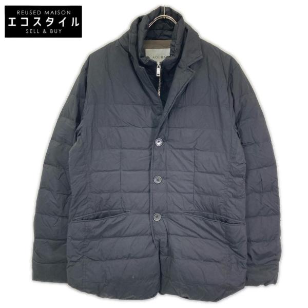 AOURE アウール AMFC224210 ブラック ナイロン ダウンジャケット M AOURE（アウール） AMFC224210 ブラック ナイロン ダウンジャケット