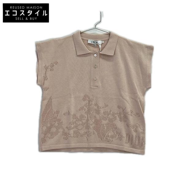 DIOR ディオール 3WBM14TEEA ピンク コットン 半袖ニット シャツ