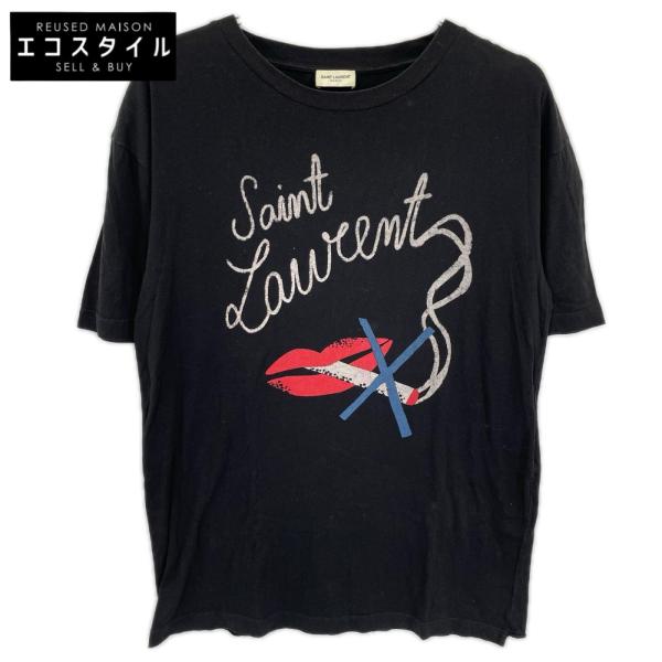 サンローランパリ XLサイズ リップシガー スモーキング Tシャツ 黒 SAINT LAURENT PARIS サンローランパリ 17年製 ノースモーキング