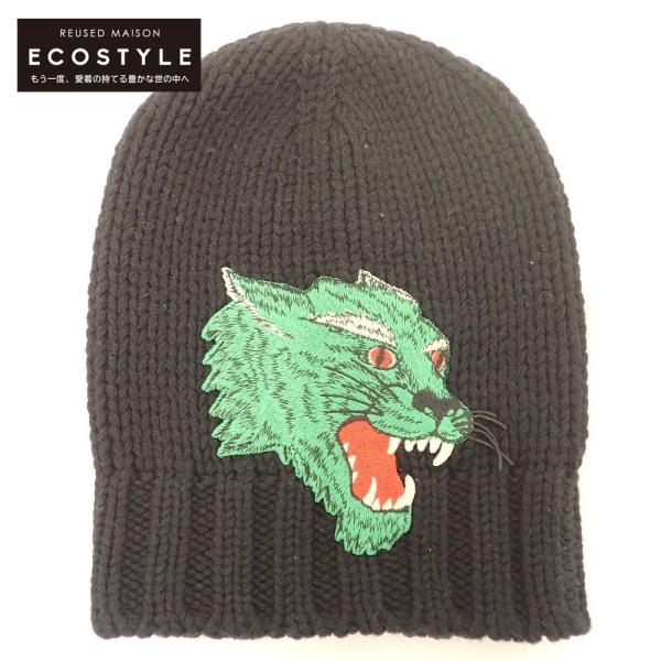 GUCCI（グッチ） タイガー刺繍パッチ ニット帽 帽子 M/58/22cm