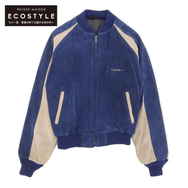 Schott ネイビー スエード ジャケット 38 Schott ネイビー スエード ジャケット 38