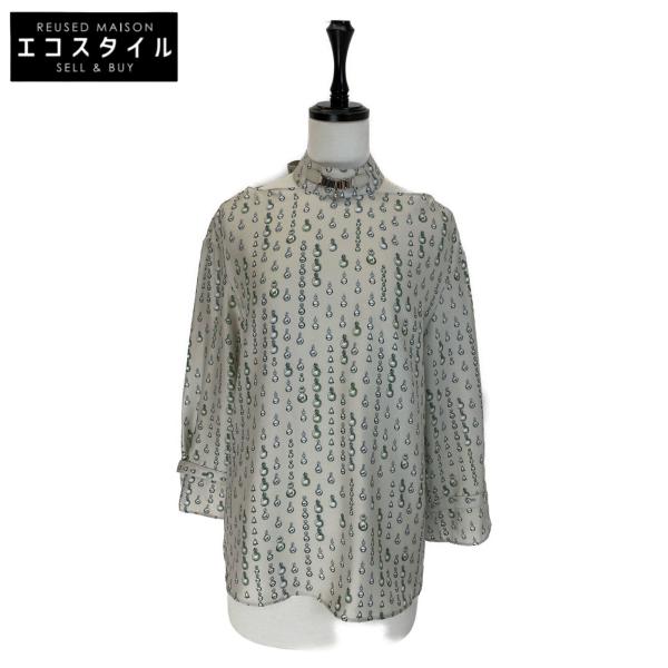 HERMES - エルメス 【美品/国内正規】2H0619DN ツイルレーヌ シルク100％ ブラウス/ 34 wine-king_2893100000031531