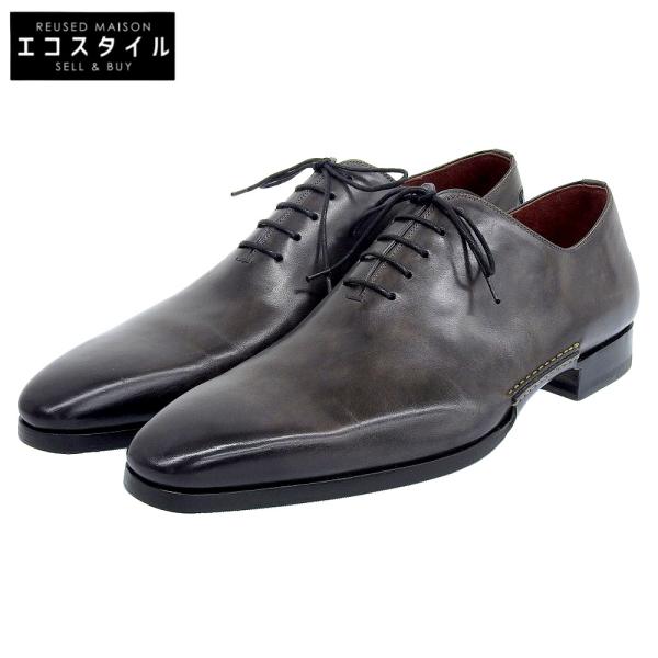 マグナーニ 新品同様 MAGNANNI マグナーニ コウモリ ホールカット レザーシューズ メンズ ブラック 44 17856 44 新品同様 MAGNANNI マグナーニ コウモリ ホールカット レザーシューズ