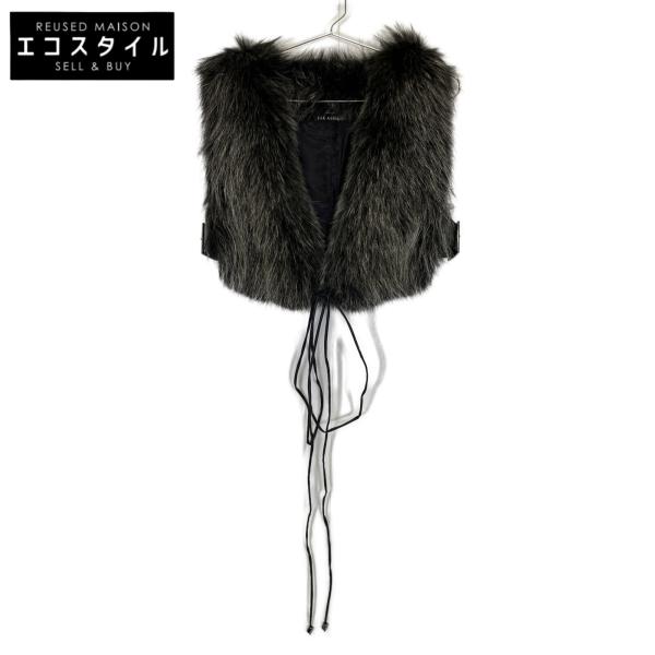 美品　tae ashida グレー ファー クロップドジャケット 美品tae ashida グレー ファー クロップドジャケット