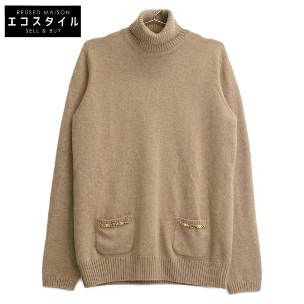 GUCCI - グッチ カシミヤ GGマーモント タートルネック ニット セーター トップス 662195 ベージュ S【中古】 GUCCI グッチ ベージュ 662195 カシミヤ GGマーモント