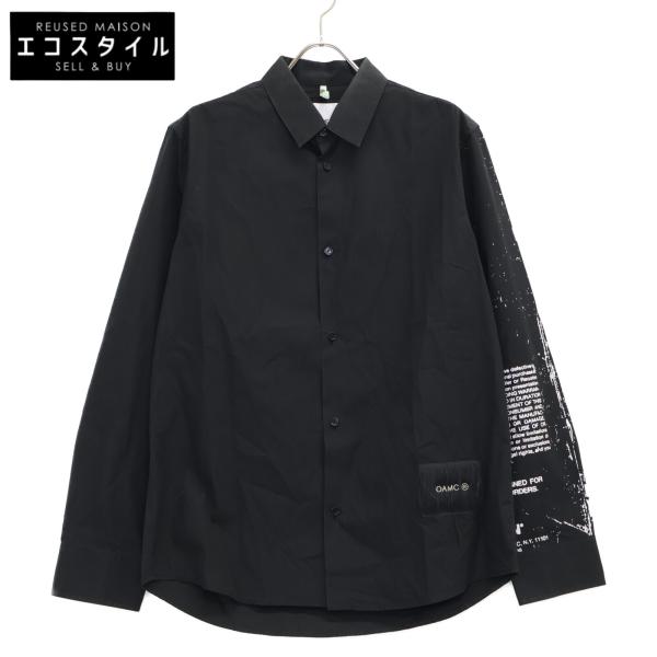OAMC システムシャツ アウター Sサイズ ブラック 黒 OAMC オーエーエムシー SYSTEM FULL ZIP SHIRT WOVEN OAMS603068