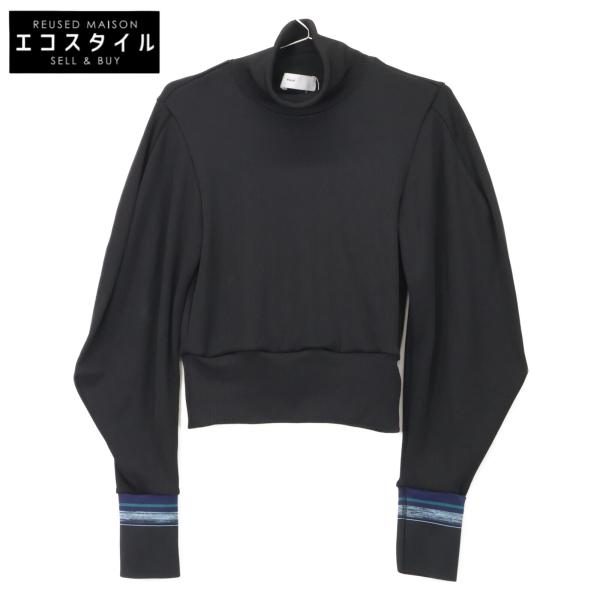 TOGA - 【中古】トーガ TOGA ポリエステル レイヤード ニットカットソー オフホワイト【サイズ38】【レディース】 TOGA PULLA トーガプルラ ブラック Glossy rib pullover 38