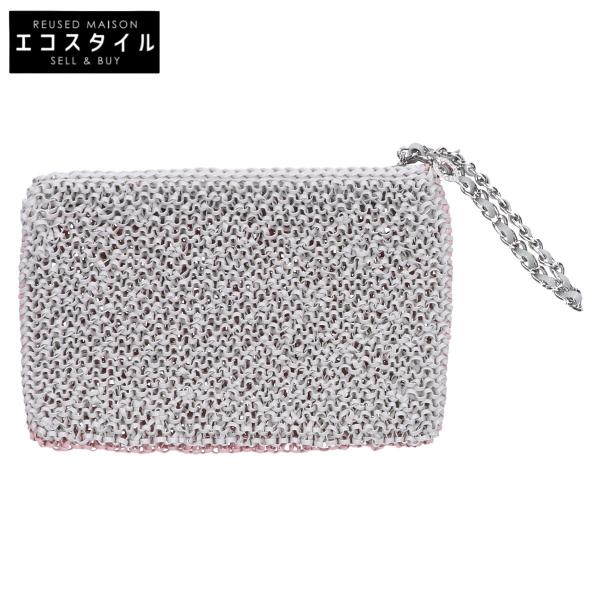 ANTEPRIMA アンテプリマ セカンドバッグ クラッチバッグ ピンク/グレー レディース ANTEPRIMA（アンテプリマ） ピンク×グレー ワイヤー クラッチバッグ