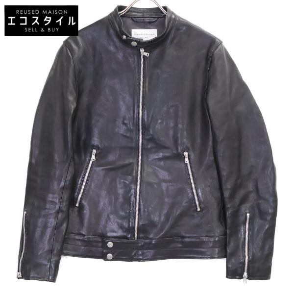 美品　トゥモローランド　ラムレザー　シングルライダース　レザージャケット　S　黒 TOMORROWLAND トゥモローランド ブラック ラムレザーシングル
