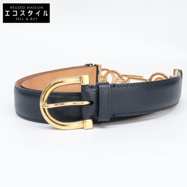 LOUIS VUITTON ルイヴィトン デザイン金具 レザー ベルト 90/36