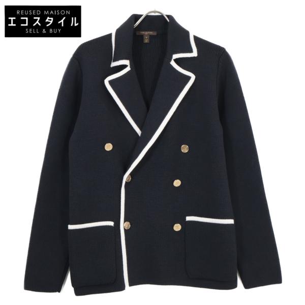 LOUIS VUITTON ルイヴィトン ブラック 金ボタン ダブルブレストニット