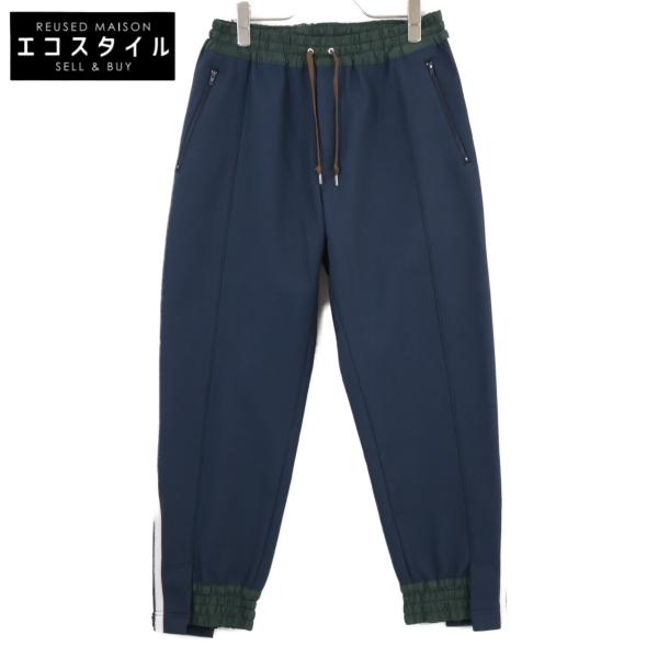 kolor ネイビー ナイロンパンツ Color（カラー） kolor ネイビー サイドライントラックパンツ ブラック