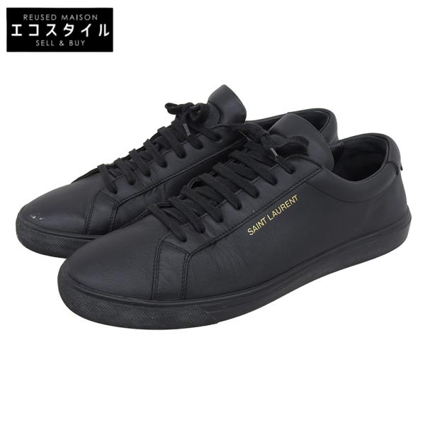 SAINT LAURENT レザースニーカー ブラック　 サイズ43 1/2 SAINT LAURENT サンローランパリ アンディ レザー ローカット