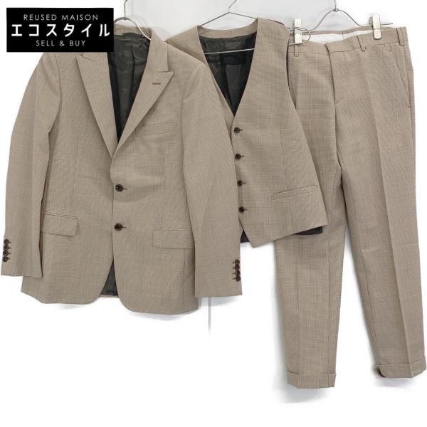 PRADA（プラダ） ベージュ UAF036 3P セットアップスーツ ベージュ 46