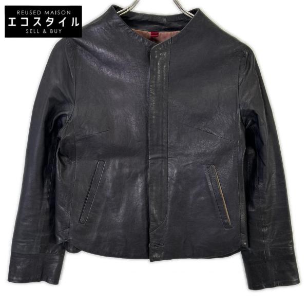 パラスパレス　レザージャケット　ノーカラー　グレー　3 Pal'las Palace（パラスパレス） Pallas Palace PLJK-9546C ブラック