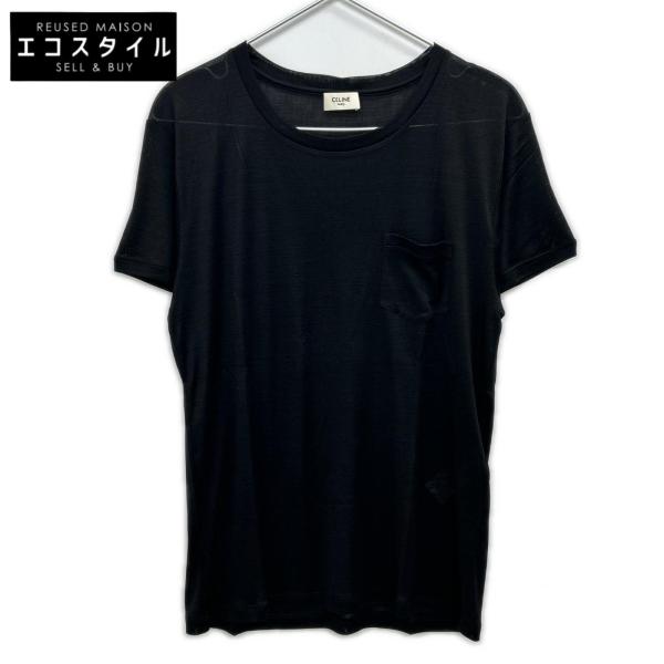 セリーヌ T-SHIRT IN SILK JERSEY 2X384700D CELINE（セリーヌ） 2X384700D T-SHIRT IN SILK JERSEY ブラック T