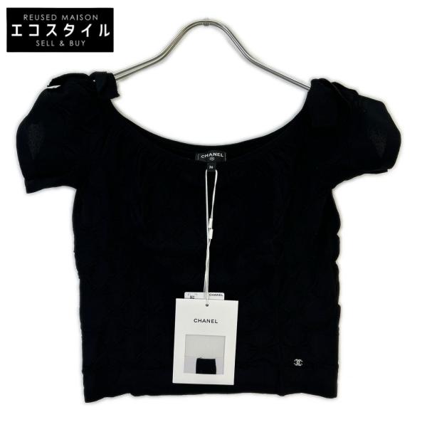 CHANEL ブラック タンクトップ 38 シャネル(CHANEL)シャネル タンクトップ タンクトップ 衣料品 トップス