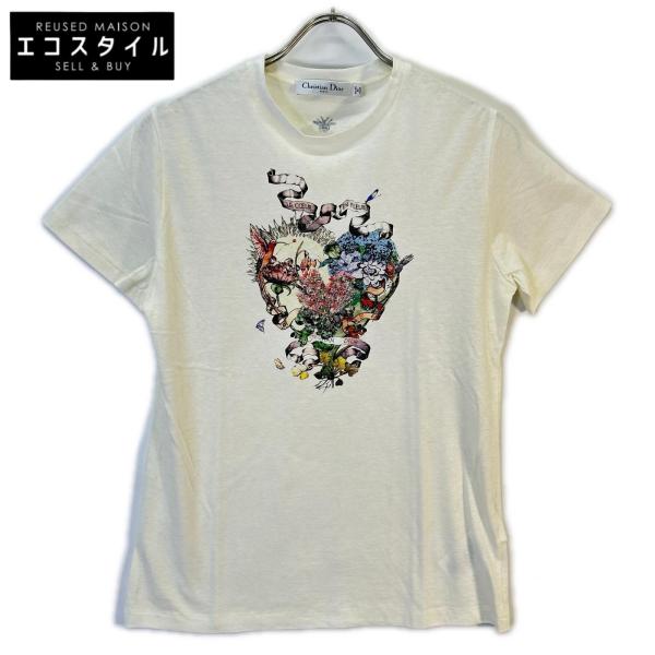 Christian Dior クリスチャンディオール  113T03A4473 DIOR Le Coeur En Fleurs ﾌﾗﾜｰ Tｼｬﾂ XS Christian Dior クリスチャンディオール 113T03A4473 DIOR Le Coeur En