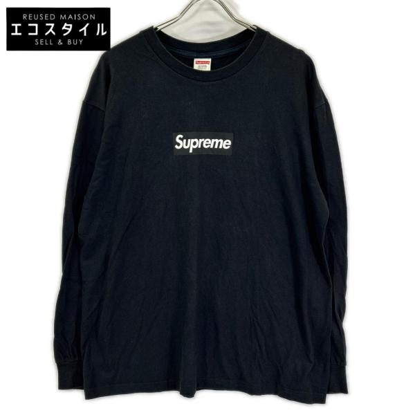 Supreme（シュプリーム） ブラック ボックスロゴ ロンT ブラック L