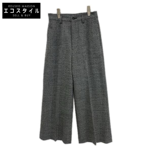 MUSE ミューズ 23-030-520-4200 グレー ワイドトラウザー グレー 36 ボトムス ウール レディース 中古