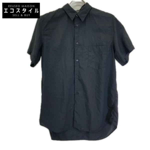 BLACKCOMMEdesGARCONS ブラックコムデギャルソン 1E-B008 ブラック 切替デザイン ハーフスリーブシャツ ブラック L トップス ポリエステル メンズ 中古