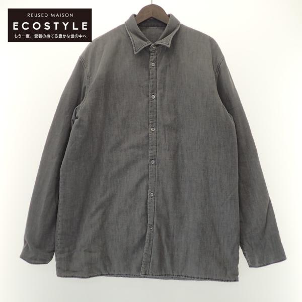 XLサイズ メゾンマルジェラ 2016s 総柄シャツ グレー ボタンシャツ 男性 美品/国内正規/20年製 Maison Margiela メゾンマルジェラ S50DL0449