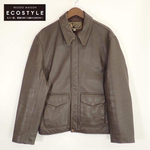 ズ*ム様 WESTED LEATHER CO. レザージャケット ブラウン 40 wine-king_2909500000042725