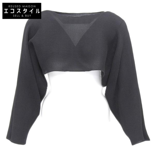 me ISSEY MIYAKE ミー イッセイミヤケ 長袖ブラウス ショート丈