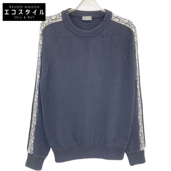 DIOR ディオール ネイビー 113M638AT187 オブリーク コットン ニット