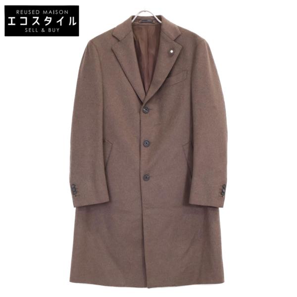 LARDINI ラルディーニ カシミアチェスターコートブラウングレージュ　46 LARDINI ラルディーニ 美品 JS23636AQ カシミヤ チェスターコート