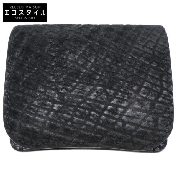 ワイルドスワンズ パームV2 ヒポポタマス サドルプルアップ ブラック×ブラック ミニ財布《パーム-V2》サドルプルアップ｜WILDSWANS(ワイルドスワンズ