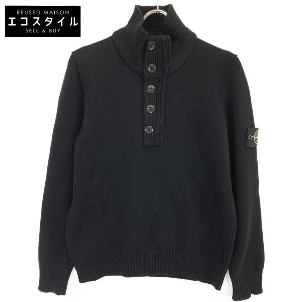 STONE ISLAND ストーンアイランド ブラック 6715508A3 ハーフジップ