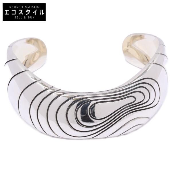 新品同様 LIDNM リドム Llife ライフ 925 FLAQUE バングル シルバー