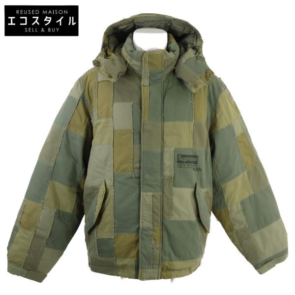 Supreme シュプリーム x JUNYA WATANABE MAN【美品】パッチワーク フード付 ダウンジャケット L Supreme（シュプリーム） 美品/ x JUNYA WATANABE MAN パッチワーク
