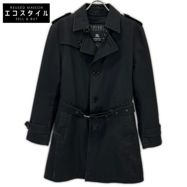 Burberry Black Label バーバリーブラックレーベル ブラック BMA14-313-09 ショート丈トレンチコート L BURBERRY BLACK LABEL（バーバリーブラックレーベル） ブラック BMA14