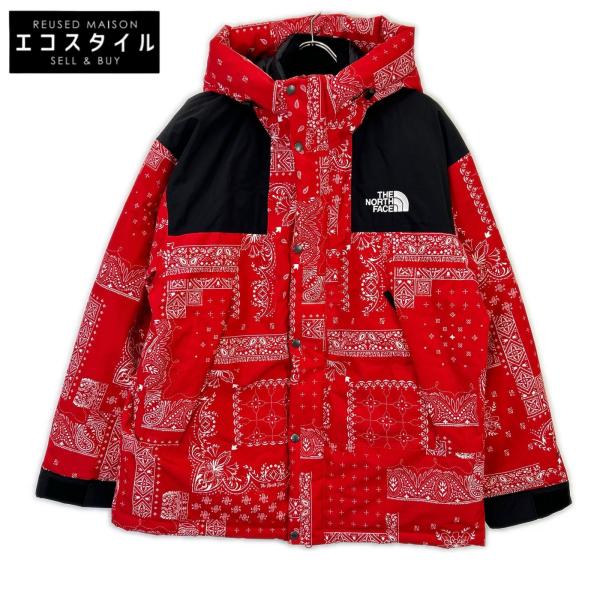 THE NORTH FACE ノースフェイス レッド バンダナ柄 NJ2DN63B ノベルティアルティメットダウンジャケット 2XL THE NORTH FACE（ザ ノースフェイス） ノースフェイス レッド バンダナ