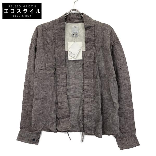VISVIM ビズビム ブラウン リネン LHAMO SHIRT 2 トップス メンズ 中古