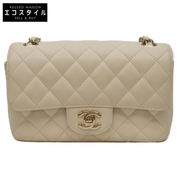 CHANEL（シャネル） 23番 A69900 ライトベージュ キャビア G金具 ミニ
